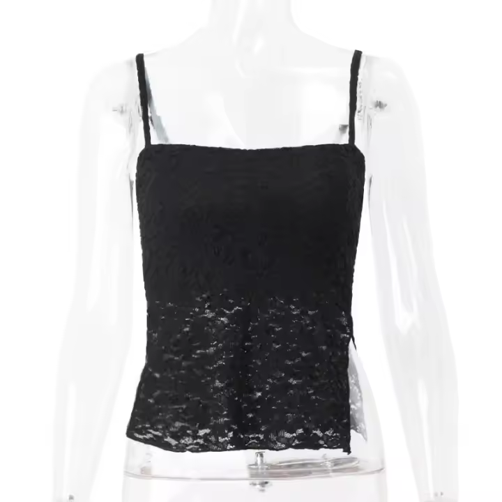BUNO-ropa estética para mujer, cuello en V, tirantes finos, chaleco sin mangas, ropa coqueta, ropa de calle - 1