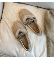 Mary Jane, zapatos esponjosos para mujer en invierno, zapatos de gorro, zapatos de algodón de terciopelo. - details 35