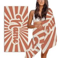 Nombre personalizado, baño absorbente de playa personalizado, toalla de piscina ligera y compacta, venta al por mayor de verano - details 2