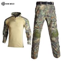 Entrenamiento con pantalones tácticos Hanye, usando ropa de camuflaje forestal para entrenar - details 0