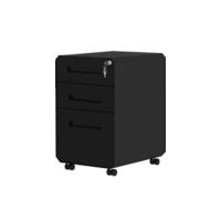 Cajonera de Oficina con 3 Cajones, Armario Archivador Metalico con Ruedas, Móvil Mueble Oficina Archivador con Cerradura y Llave para Carta/A4, Negro, 46 x 30 x 59cm - details 11