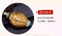 Joyería tibetana, nuevo y exquisito Material mixto, cobre puro bermellón con colgante de collar de caja Gawu de caracol de mar dorado dorado - details 4