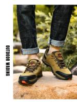 Zapatos de senderismo para hombre, botas de montaña al aire libre, zapatillas de suela gruesa, zapatos de Trekking con cordones a la moda - details 11