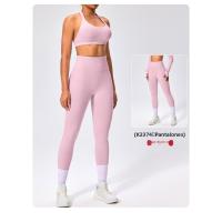 Sujetador deportivo de estilo europeo y americano con cuello halter, alta elasticidad, nylon mate, gran espalda abierta, top de yoga para mujeres - details 6