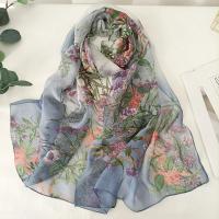 Verde Hierba mujeres elegante gasa Georgette Bandana bufanda verano playa protector solar fino Hijab - details 19
