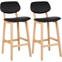 Silla de diseño de madera blanca con cuero artificial - details 14