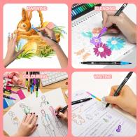 72 bolígrafos de doble punta para colorear, marcadores de arte para escritura de diario para colorear para adultos - details 5