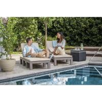 Tumbona Jardín terrazas exteriores Patios Jardines Respaldo reclinable en 4 Posiciones Estructura Reforzada cojín Incluido Color Gris - details 10