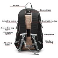 Mochila de nailon impermeable para hombre y mujer, bolsa de viaje de gran capacidad para acampada, senderismo y escalada, 30l - details 18