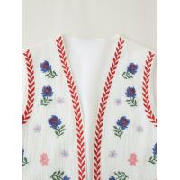 BUNO-Chaleco con bordado Floral geométrico para mujer, Top corto sin mangas de estilo Pastoral, prendas de vestir exteriores, novedad de 2025 - details 3