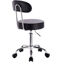 Taburete de Trabajo de 1 Pieza Giratorio Taburete de Silla Giratoria Silla de Oficina con Respaldo de Altura Regulable en Blanco - details 23