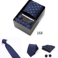 Caja de regalo de corbata para hombre con corbatas, pañuelos, gemelos, pinzas para corbata, conjuntos de 6 piezas, corbatas formales para festivales de bodas y negocios en grupo - details 7