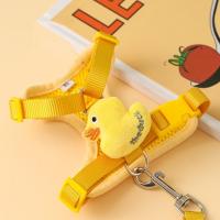 Arnés de nailon para perro con dibujos de pato, hebilla ajustable, cuerda transpirable para perro con pato amarillo, cuerda de tracción desmontable a prueba de Escape - details 12