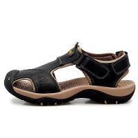 Sandalias clásicas de cuero genuino para hombre, zapatos transpirables de cuero de vaca, sandalias romanas suaves para exteriores, Verano - details 28