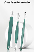 Ouriner Juego de manicura de 9 piezas con estuche de cuero, kits de herramientas profesionales para el cuidado de los pies y la cara, cortaúñas de acero inoxidable, regalo - details 10