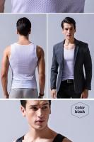 Chaleco de malla de seda de hielo para hombre, ropa interior de malla hueca de verano, camiseta deportiva fina de talla grande sin mangas, informal de moda - details 13