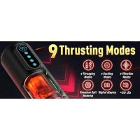 Embalaje privado SEXY Último masturbador masculino con 9 modos de empuje y succión y vibración Pantalla LCD con calefacción automática Masturbación Cup Juguetes sexuales - details 0