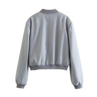 BUNO-Chaqueta Bomber de manga larga de Color liso para mujer, abrigo Vintage con cremallera a la moda, Tops, chaquetas básicas holgadas elegantes para mujer - details 26