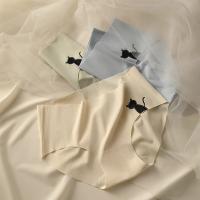 Bragas sin costuras para mujer, lencería de seda helada, bragas de gato, ropa interior Sexy, conjunto de ropa interior íntima ultrafina, 3 uds. - details 10