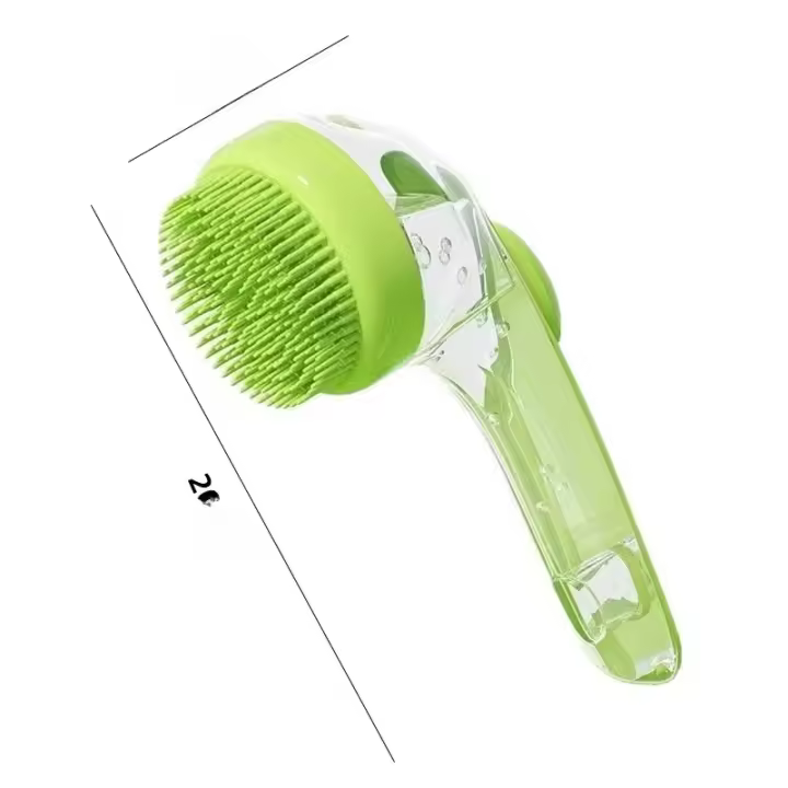 Cepillo De Baño Para Perros Y Gatos Con Dispensador De Shampoo De Silicona Suave Cepillo De Masaje Para Animales De Compañía Herramienta De Aseo Para Mascotas - 1