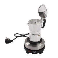 Cafetera eléctrica de 150 ml, máquina de café espresso, 3 tazas, moca, con fondo separado, de aluminio - details 1