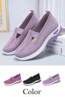 Zapatos de tenis deportivos transpirables de verano para mujer, zapatos planos casuales ligeros sin cordones, zapatos cómodos antideslizantes para caminar para mujer - details 3