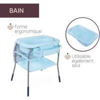 Bebé Ergonómica con Patas y Cambiador con Acolchado y Suave Reductor, Altura Regulable, Cierre Compacto, Organizador, 2 Ruedas, Máx. 11 Kg, Color Gris (Puntos), 1 Unidad - details 8