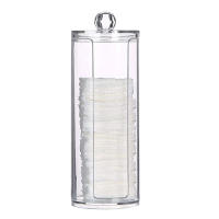 Tarro de maquillaje de algodón, organizador de cosméticos de viaje, contenedor de almacenamiento de joyería acrílico transparente redondo - details 10