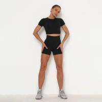 Hamidou-camisetas deportivas de Yoga para mujer, Tops sin costuras para Fitness, ropa deportiva para correr y gimnasio - details 42