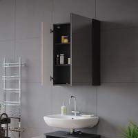Armario con espejo de baño Irma, Roble Goldkraft/Blanco Alto Brillo, 60 x 75 cm - details 18
