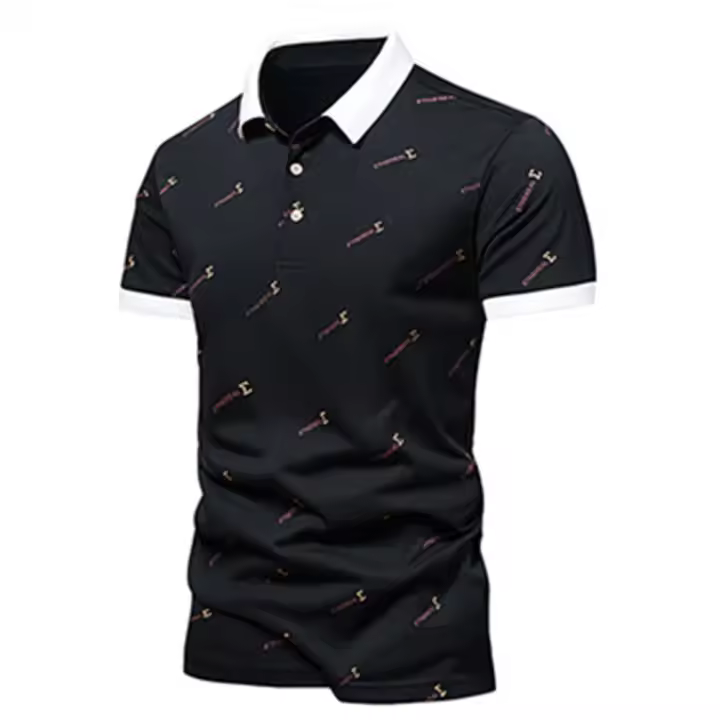 Polos de algodón 100% para hombre, verano 2025, manga corta, camisetas de moda transpirables - 1