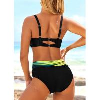 Bikinis de realce para mujer, traje de baño de cintura alta con cuello Halter, ropa de playa, 2023 - details 7