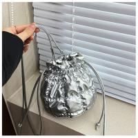 Dulce bolso de cubo con cordón de estilo coreano, bolso de rejilla, pequeño bolso cruzado, bolso para teléfono móvil, bolso de hombro de nailon de Color sólido, viaje - details 13