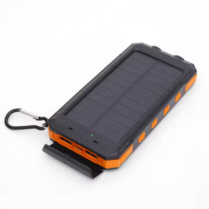 Cargador de Energía Solar Portátil 10000mAh de Potencia, Carga Múltiple para Teléfonos Inteligentes, Batería de Litio Polímero (LiPo), Certificado CE - 1