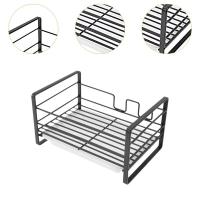 Soporte de esponja grande y resistente, estante de secado de organización eficiente y duradero, cesta de almacenamiento de cocina portátil para el hogar, Blanco/negro - details 5