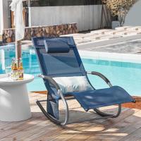 jardín Mecedora con reposapiés Tumbona ergonómica Negro OGS28-SCHx2 ES - details 12