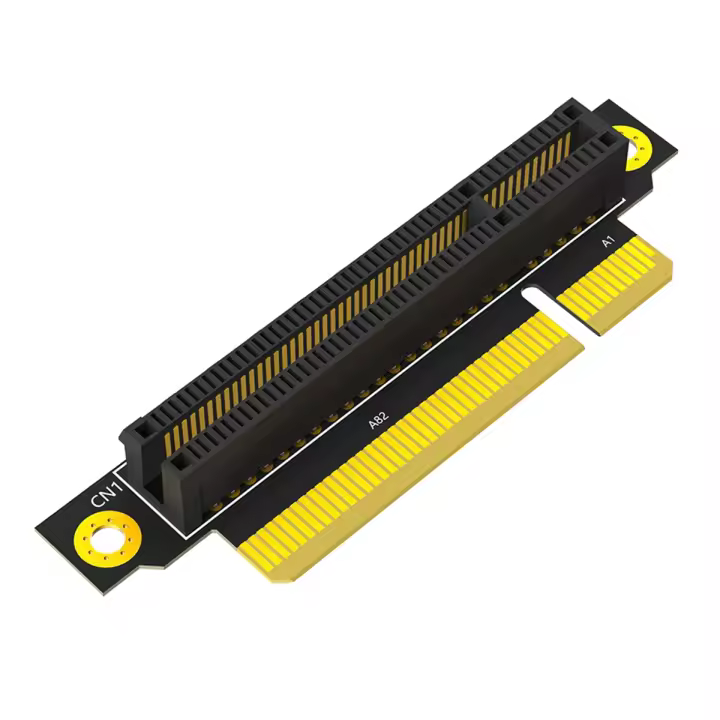 Tarjeta elevadora PCI-E 8X 3,0 de 90 grados, macho a hembra, para servidor 1U, Dirección de instalación hacia la CPU - 1
