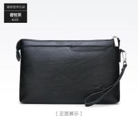 Bolso de mano de negocios con diseño de marca a la moda, bolsos tipo sobre de cuero PU de alta calidad, cartera de viaje informal para hombre, bolsillo para teléfono móvil - details 7
