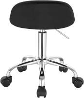 Taburete de oficina de terciopelo con ruedas, taburete giratorio, altura del asiento ajustable, altura 43-54,5 cm - details 23