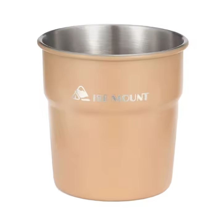 Taza de café de acero inoxidable, té, vino, picnic con tapa de taza, villa de camping ligera apilable al aire libre, 300ml/350ml - 1