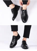Primera capa de piel de oveja de los hombres de negocios casual zapatos de cuero formal zapatos de los hombres. - details 14