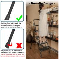Escaleras Plegables de 150KG Pedales Antideslizantes Anchos Taburete Escaleras de Mano de Acero - details 11