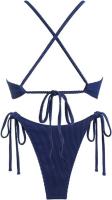 Traje de baño dividido simple multicolor con correa de pecho pequeña sexy de gama alta de moda - details 6