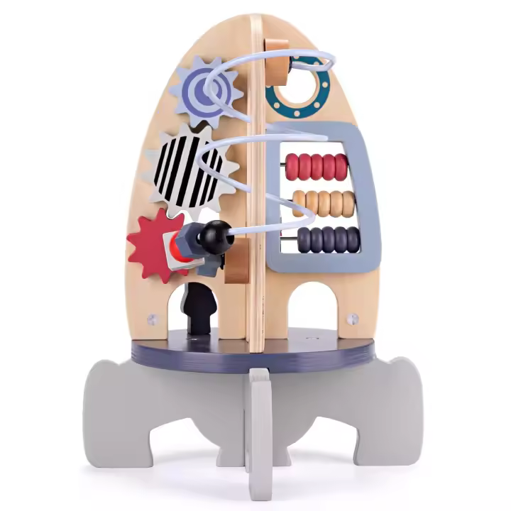 Cubo de actividades de madera espacial para bebé, juguetes Montessori para niño y niña de 1 año, regalos de cumpleaños - 1