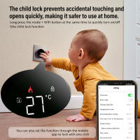 Termostato inteligente con perilla WiFi, pantalla táctil LED para calefacción de suelo, caldera eléctrica de Gas y agua, Control remoto, Alexa y Google - details 7