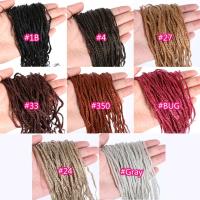 24 hebras/lote de extensiones de cabello con trenzas Zizi senegalesas largas, trenzas en caja de color marrón, pelo trenzado de ganchillo sintético gris - details 2