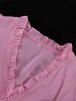 Vestidos elegantes de algodón blanco para mujer, ropa de manga corta con cuello en V y cordones, holgada hasta el tobillo, verano - details 7