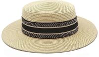 Tendencia moda verano plano ancho tejido para mujeres vacaciones playa protector solar cinta superior señoras sombrero de paja - details 9