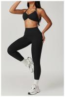 Sujetador de Yoga con cuello fruncido, ropa interior de alto impacto, Bralette acolchado de secado rápido para correr, Fitness y gimnasio - details 6