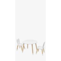 Juego de Mesa y Sillas para Niños Estilo Nórdico MDF Marrón Claro Blanco - details 11